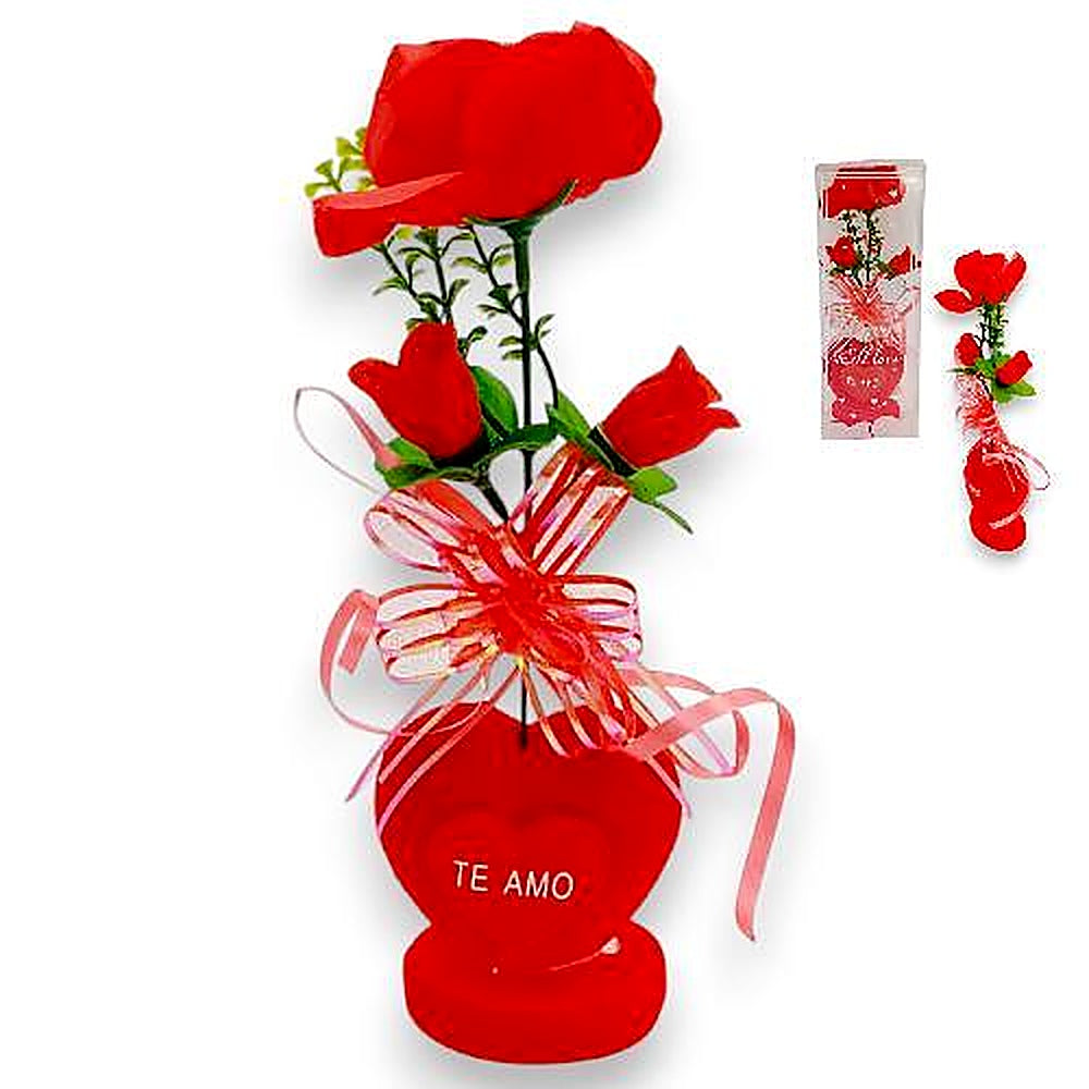 ADORNO CORAZON CON FLOR EN E FL803