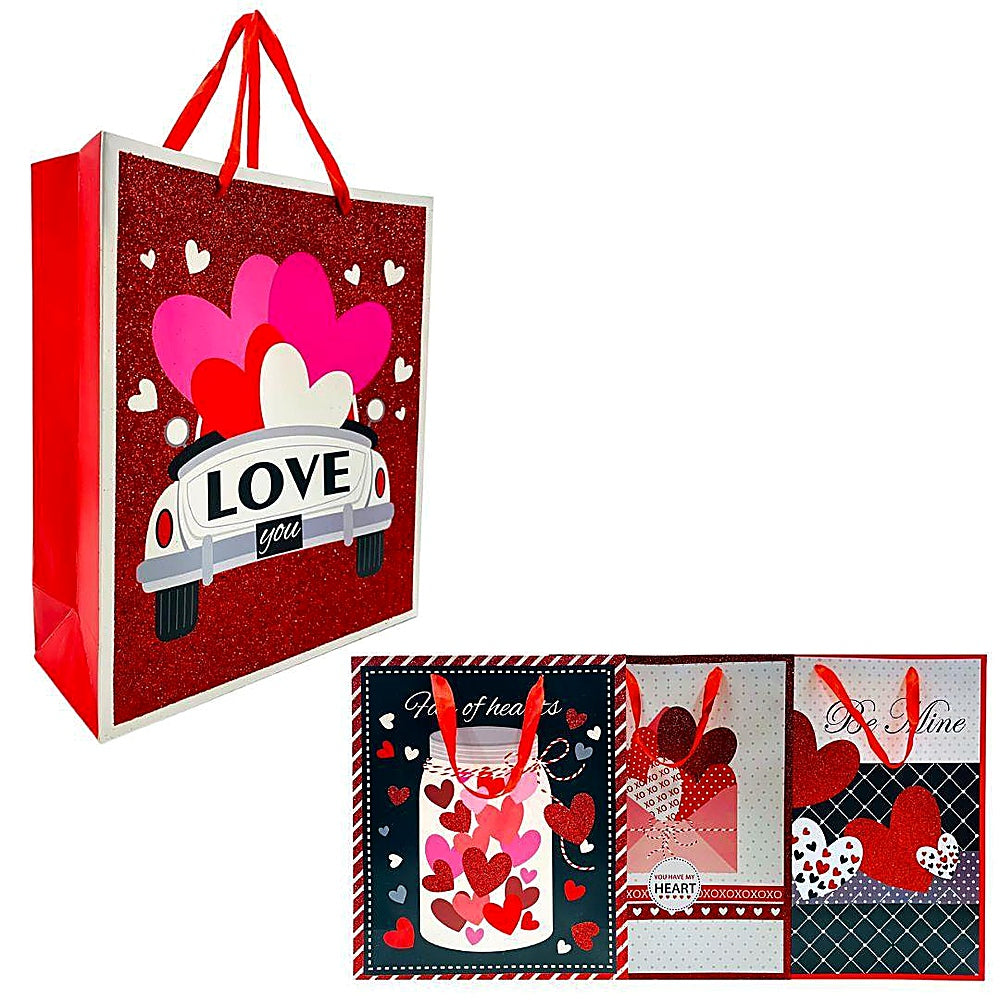 BOLSA DE REGALO CORAZON 2 17.5 R6092-1