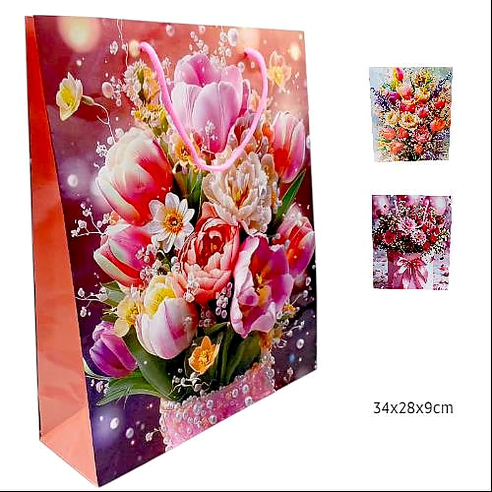 BOLSA DE REGALO FLORES SURT. 3 R6098-2