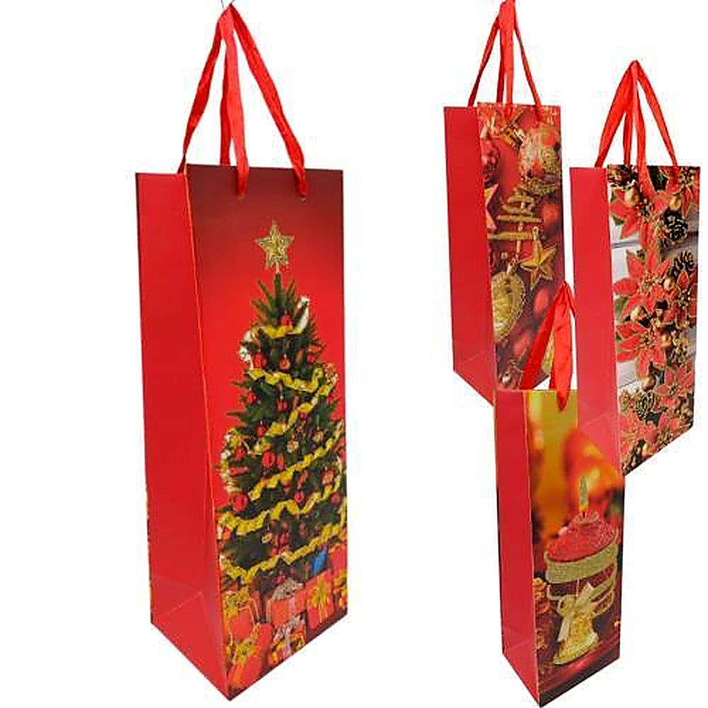 BOLSA REGALO BOTELLA NAVIDA R5185