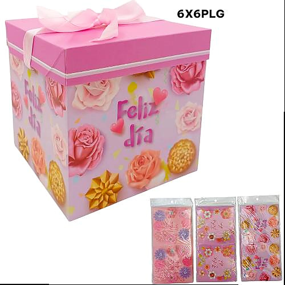 CAJAS 15X15X15CM 300G FELIZ DIA R6083