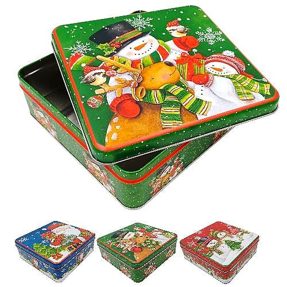 CAJAS DE METAL NAVIDAD CUADR R6136