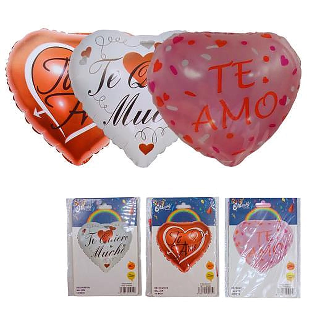 GLOBO METALICO CORAZON 18PLG R5587