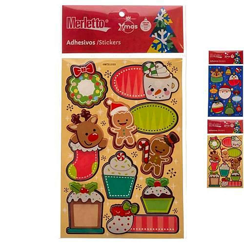 STICKERS NAVIDAD MERLETTO 784-7144540