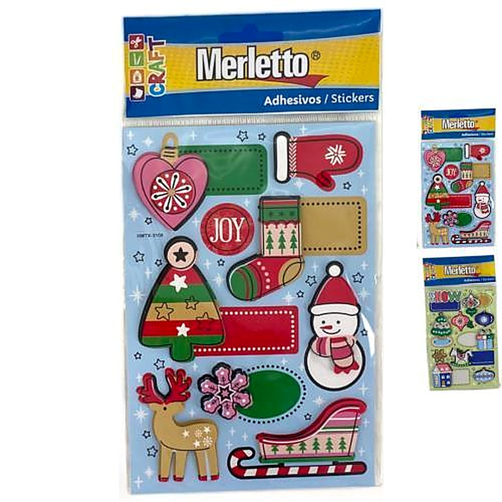 STICKERS NAVIDAD MERLETTO 784-7144542