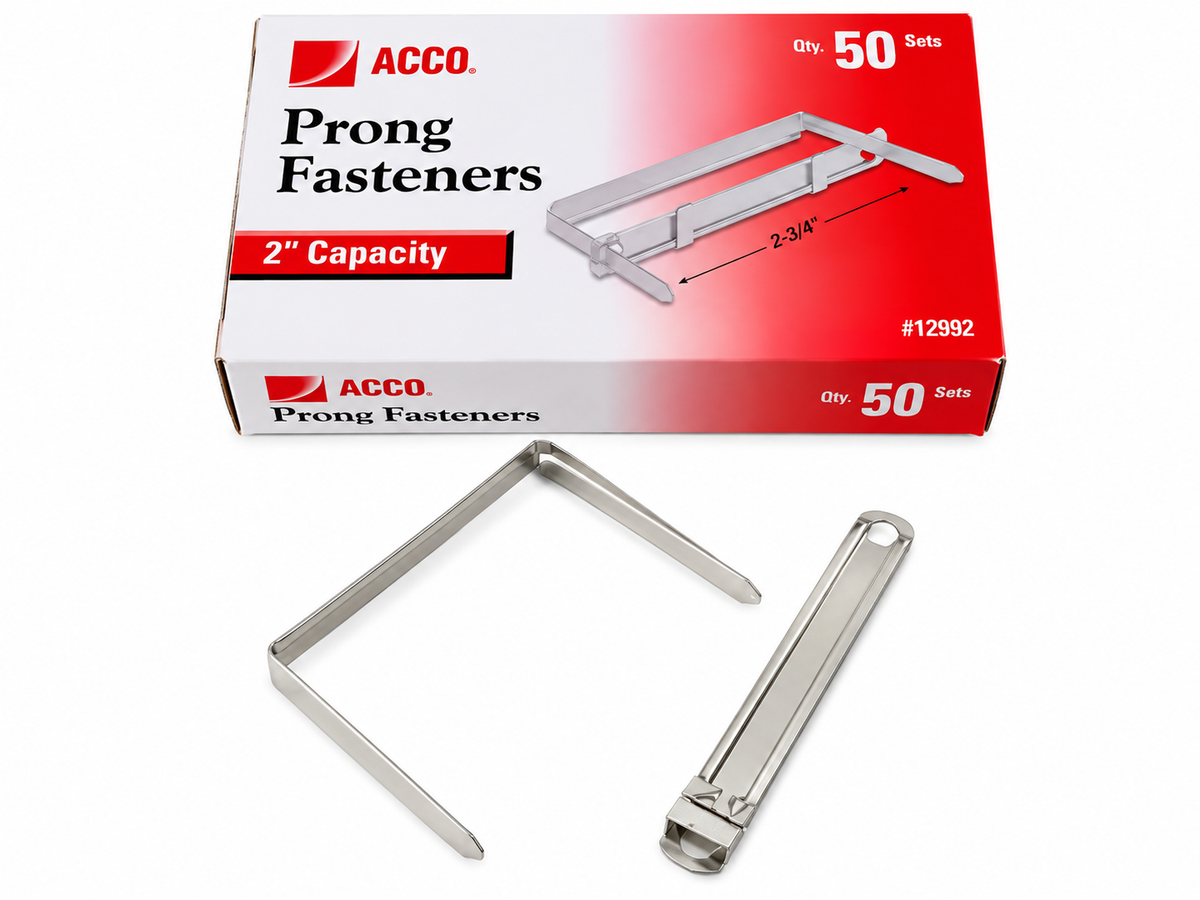 Fastener Metálico ACCO para Archivar Documentos – Caja de 50 Juegos