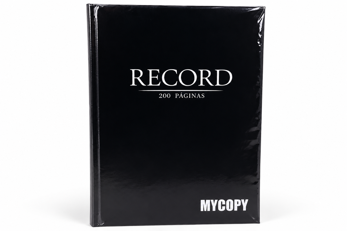 Libro Récord MyCopy de 200 Páginas – Negro