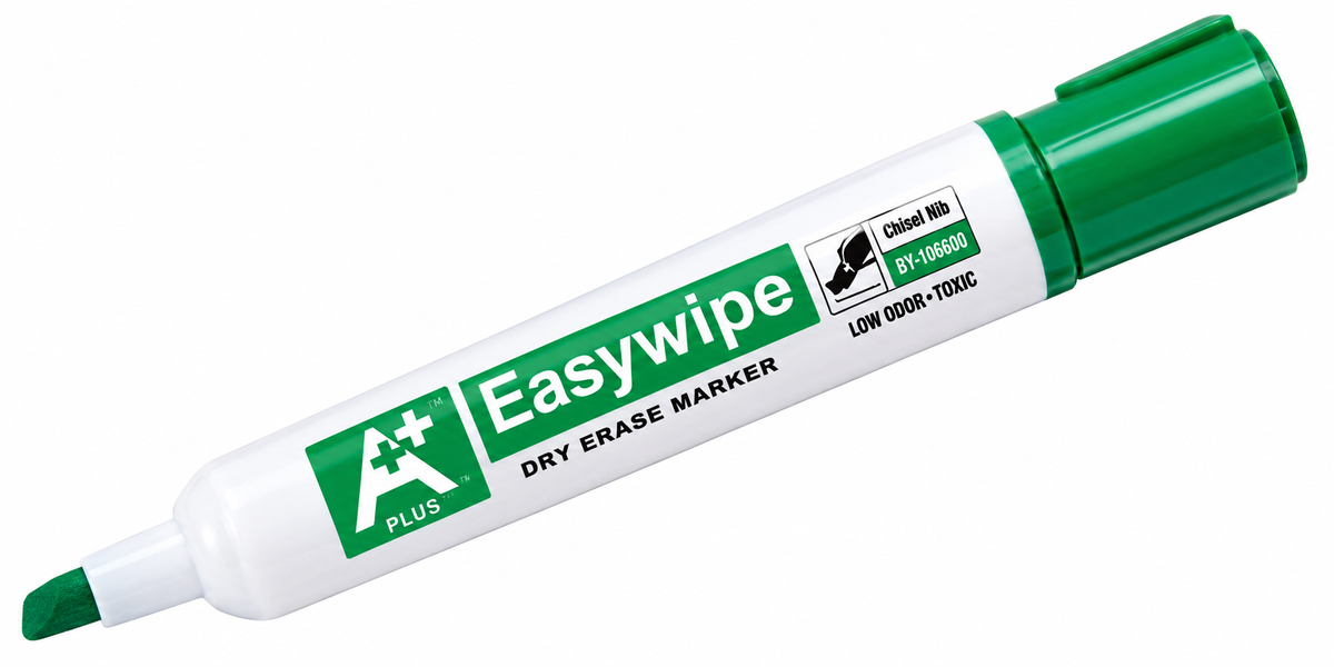 Marcador de Pizarra Acrílica A+ Plus Easywipe Verde – 1 Unidad