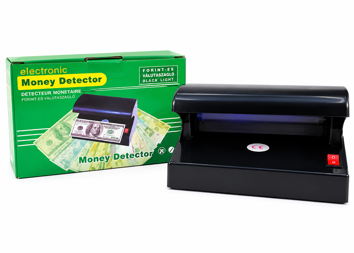 Detector de Billetes Falsos con Luz Ultravioleta (UV)