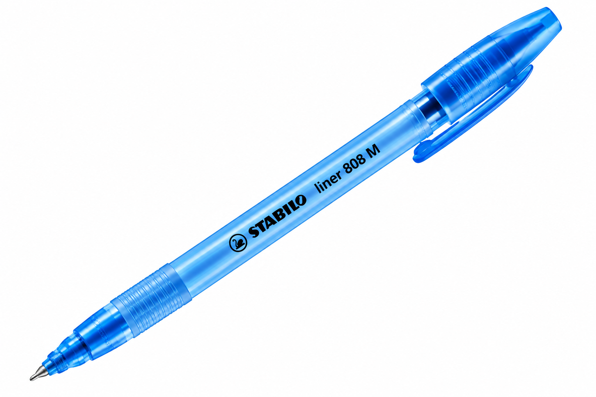Lapicero STABILO Liner 808 M Azul Punta Fina