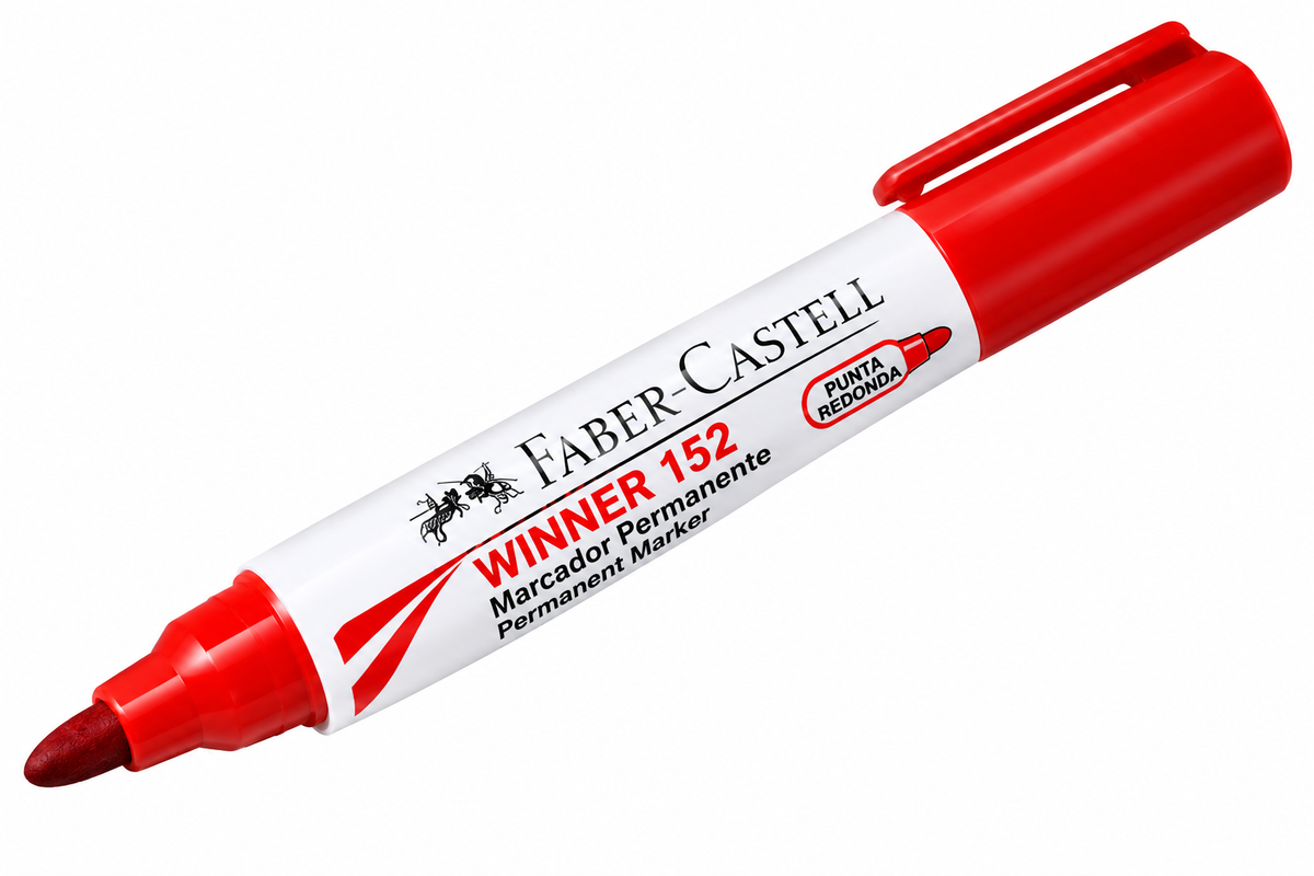 Marcador Permanente Faber-Castell Winner 152 – Rojo