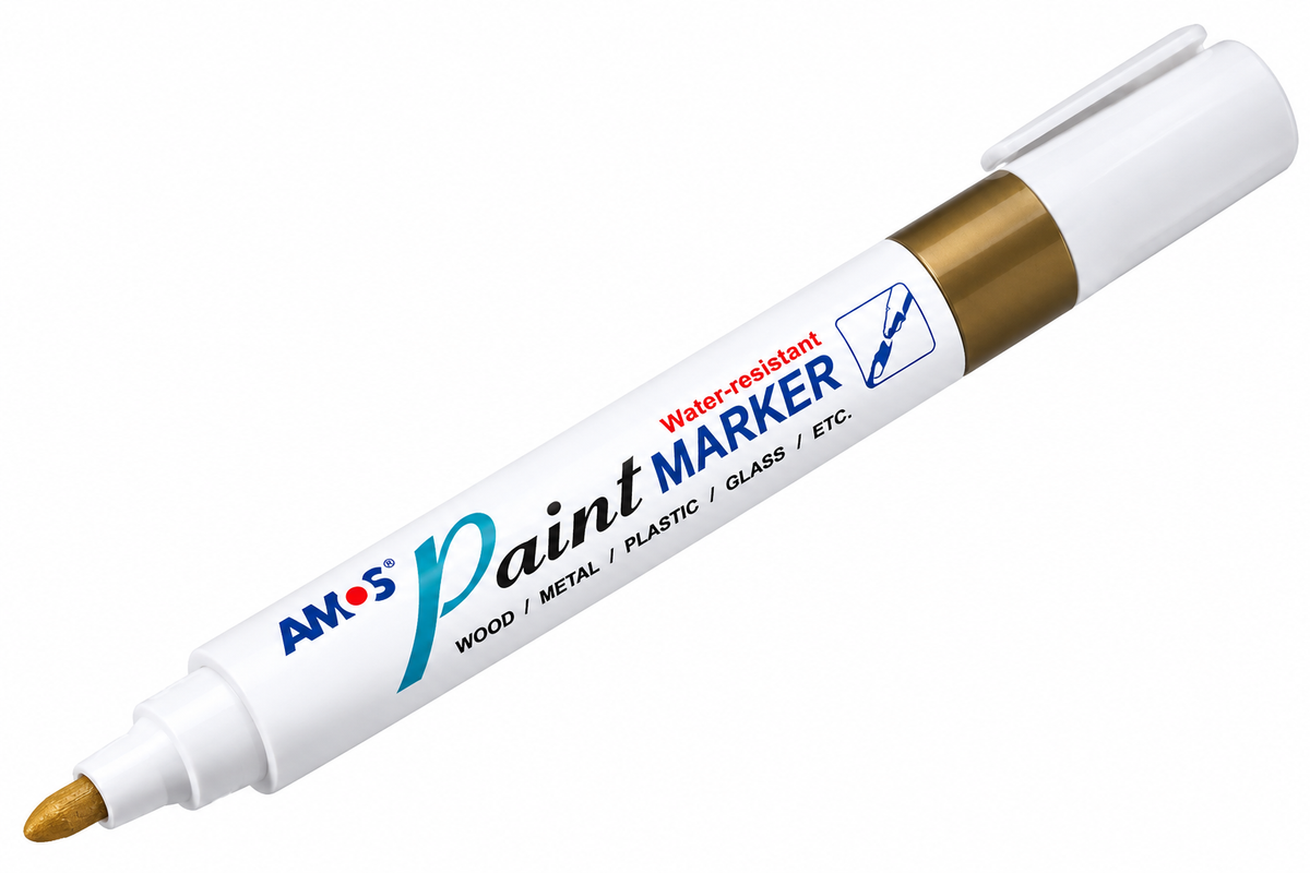 Marcador de Pintura Permanente AMOS Dorado (Paint Marker)