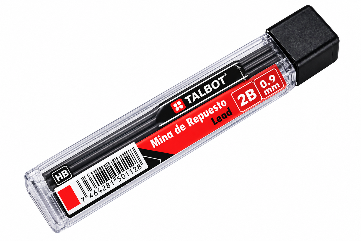 Minas de Repuesto para Portaminas TALBOT 2B de 0.9 mm