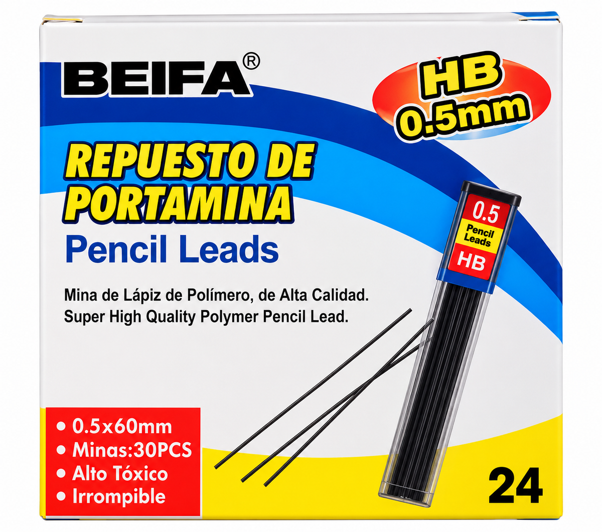 Repuesto de Minas para Portaminas BEIFA HB 0.5 mm
