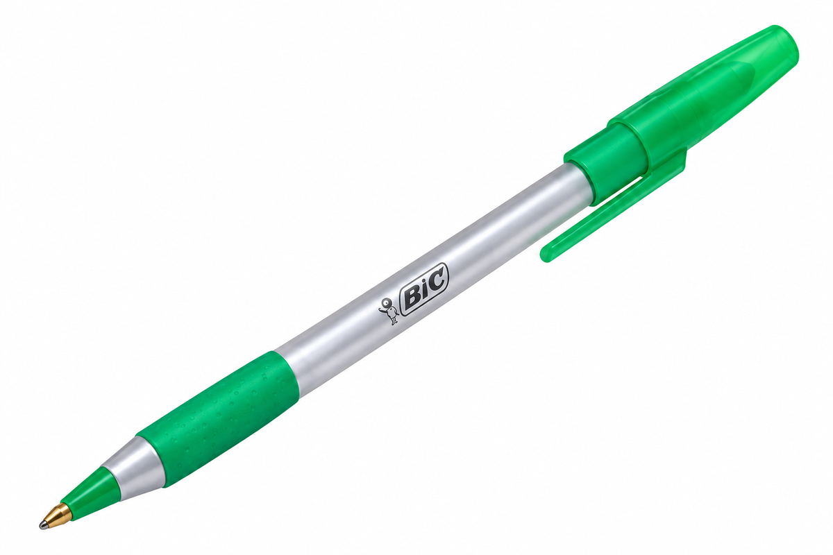 Bolígrafo BIC Round Stic Grip Xtra Comfort Verde