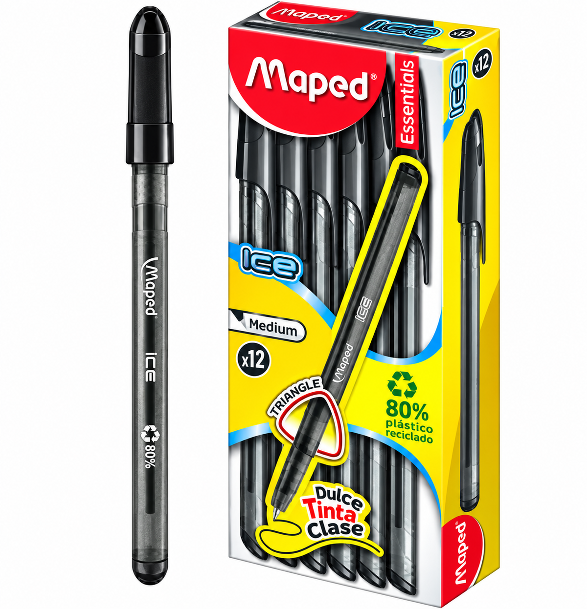 Lapicero Maped ICE Negro – Punta Media