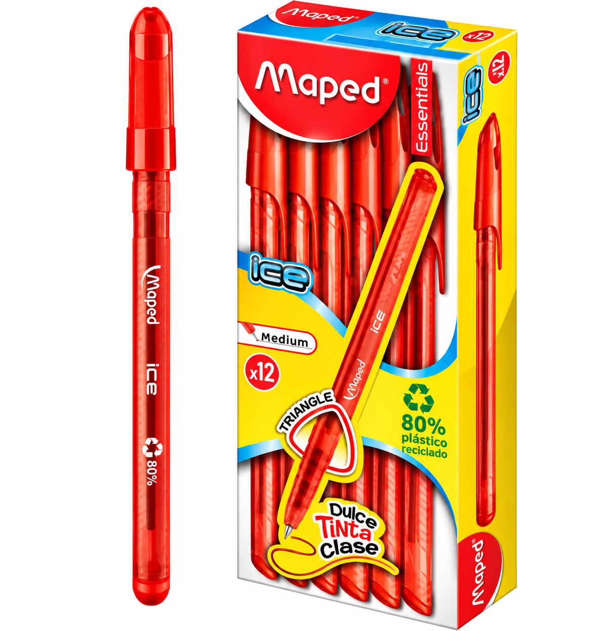 Lapicero Maped ICE Rojo – Punta Media
