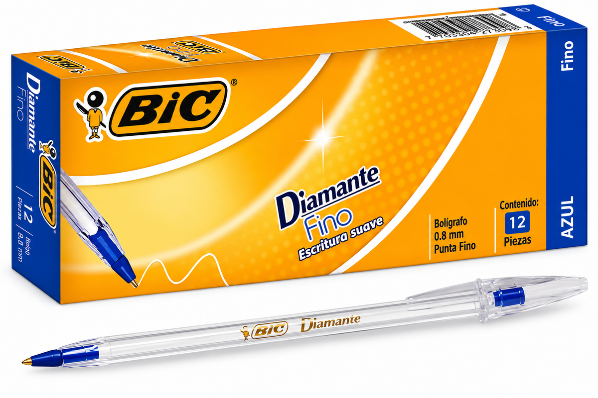 Bolígrafo BIC Diamante Fino Azul – 0.8 mm