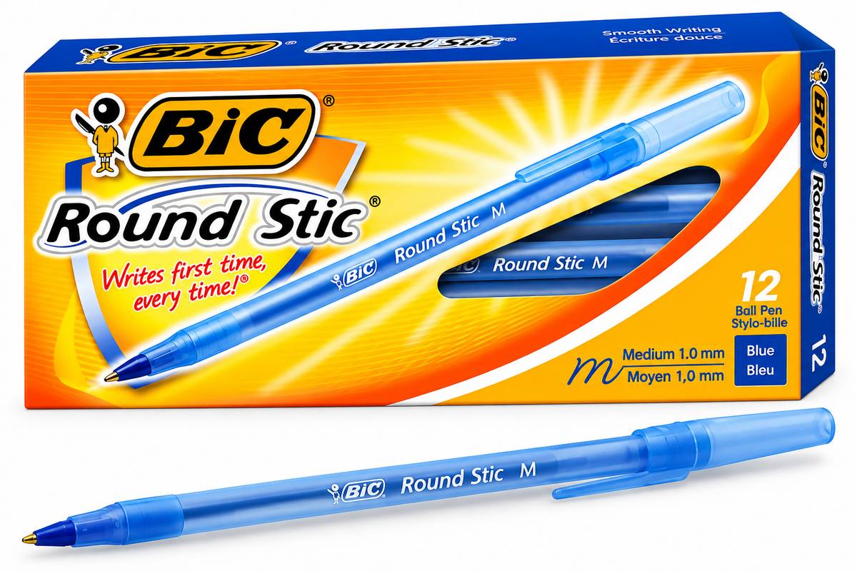 Bolígrafo BIC Round Stic Azul – 1.0 mm
