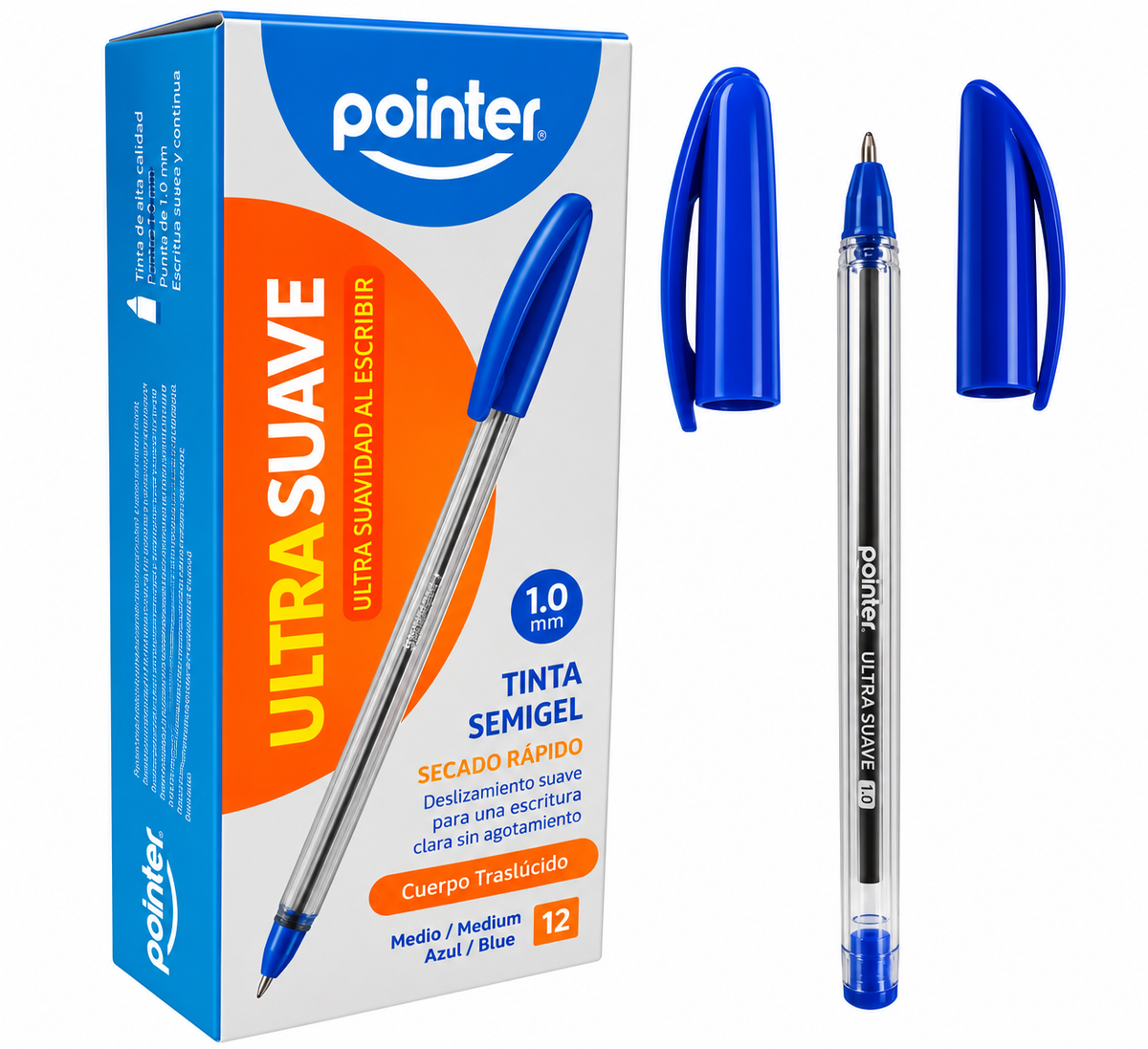 Bolígrafo Pointer Ultra Suave Azul 1.0 mm