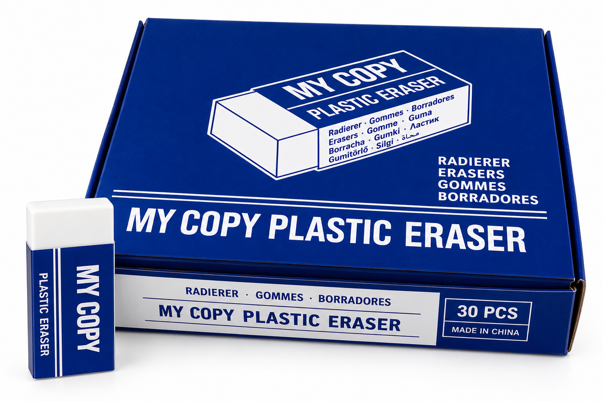 Caja de Borradores MY COPY Plastic Eraser – 30 unidades