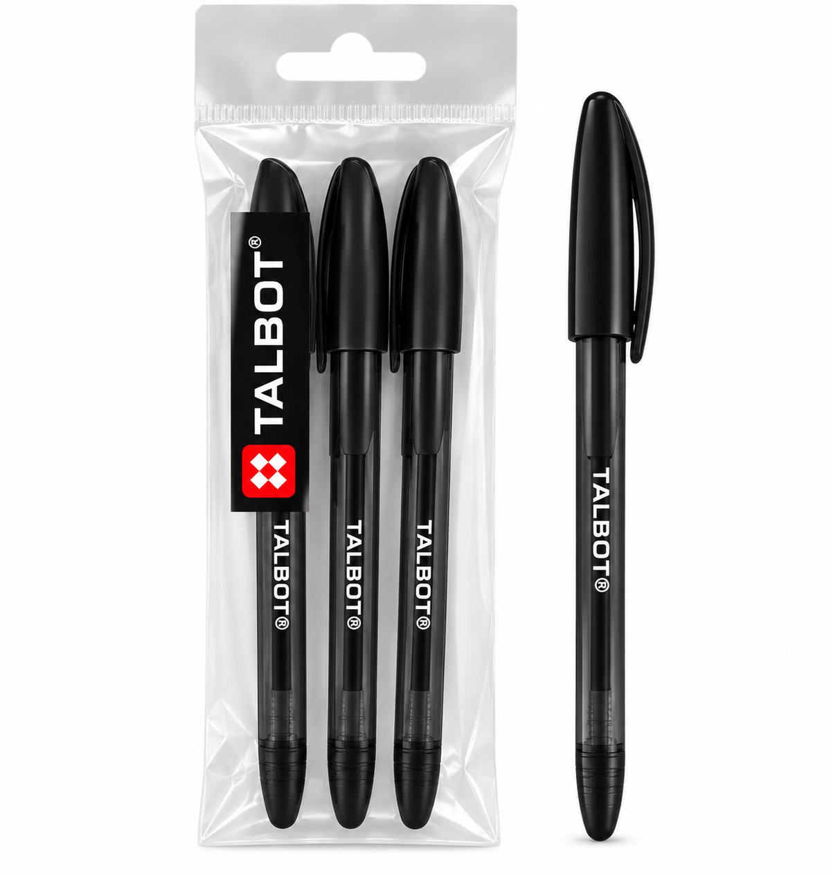Bolígrafo Talbot Negro – Paquete de 3 unidades