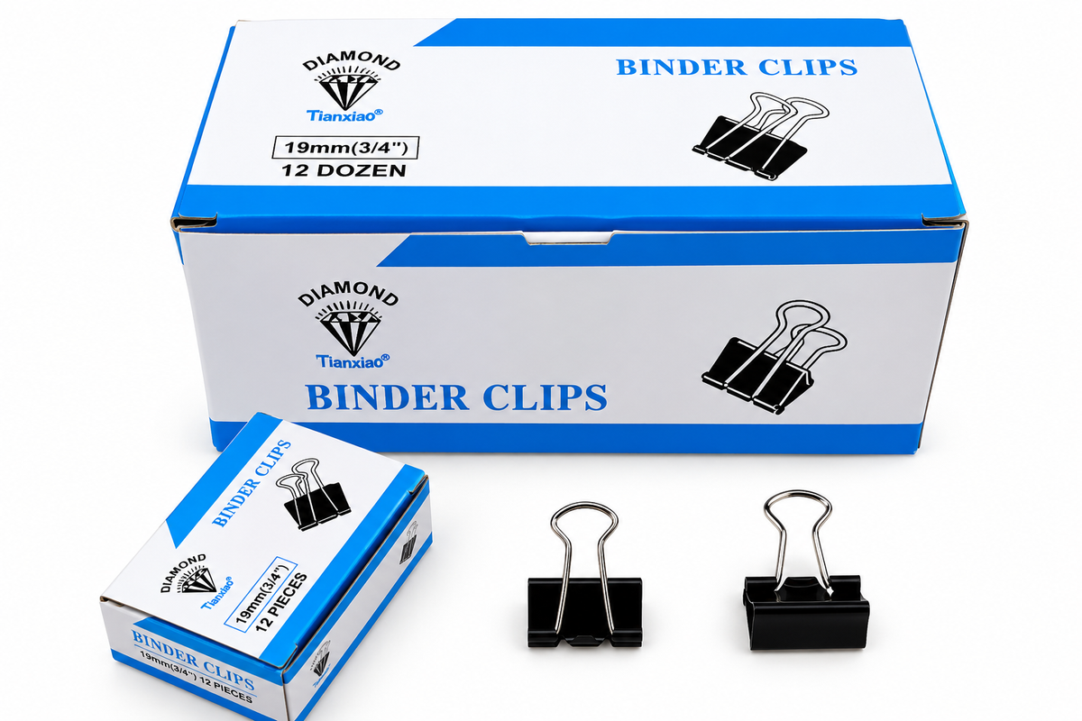 Binder Clips 19 mm (3/4") – Pinzas para Papel