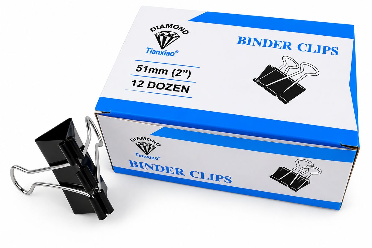 Binder Clips 51 mm (2") – Pinzas Grandes para Papel