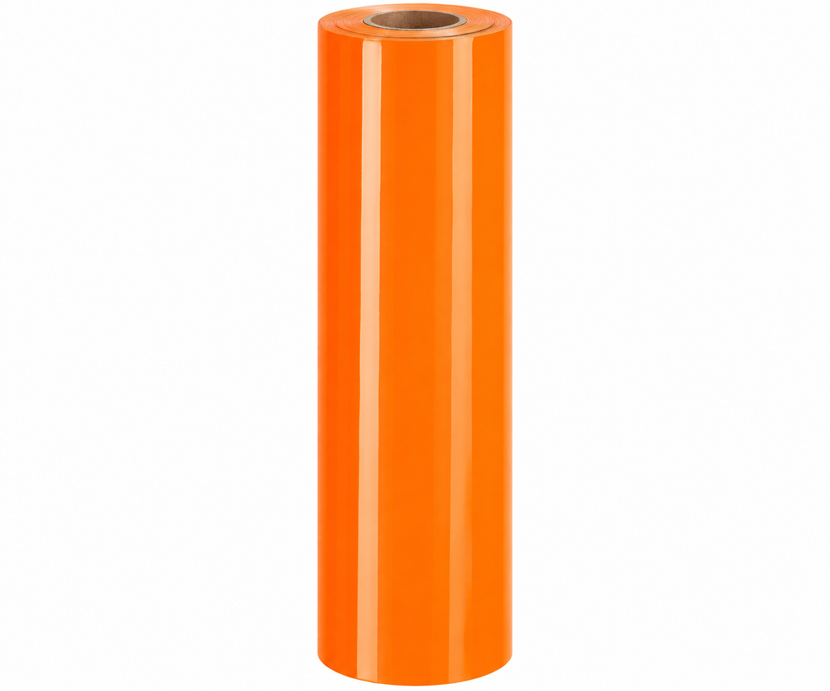 Rollo de Papel Adhesivo Fluorescente Naranja