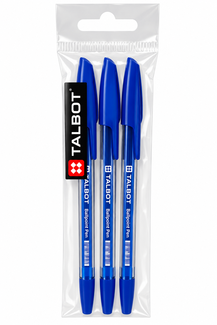 Lapiceros Talbot Azul – Paquete de 3 unidades