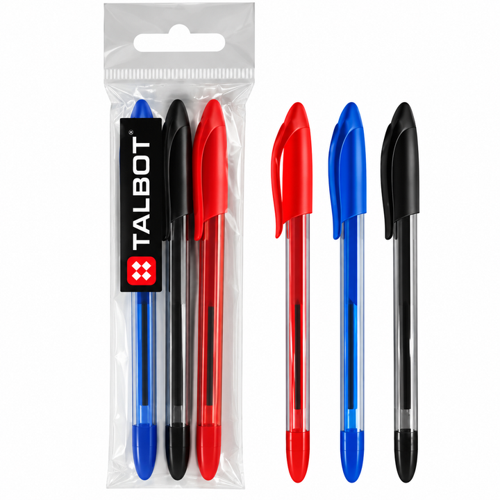Lapiceros Talbot Colores Surtidos – Paquete de 3