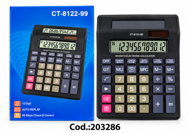 Calculadora Electrónica CT-8122-99 de 12 Dígitos