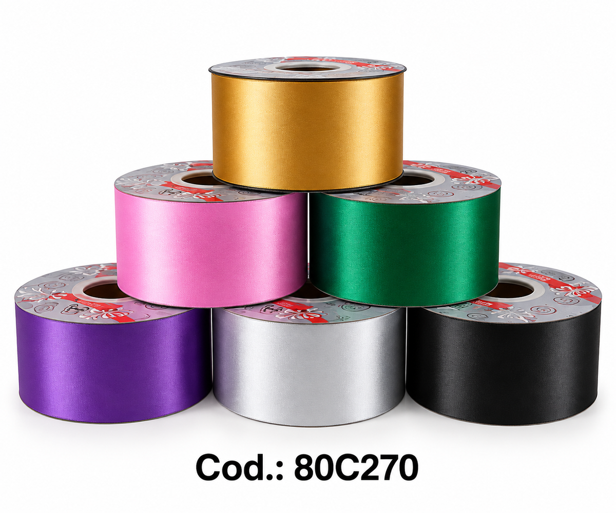 Cinta de Raso Satinada Ancha – Colores Variados