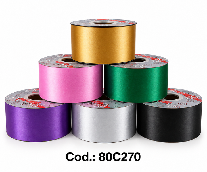 Cinta de Raso Satinada Ancha – Colores Variados