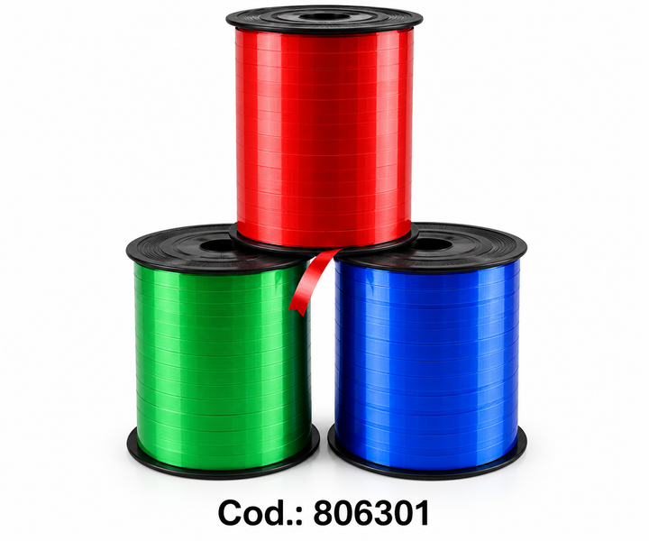 Cinta Decorativa Brillante en Rollo – Colores Variados
