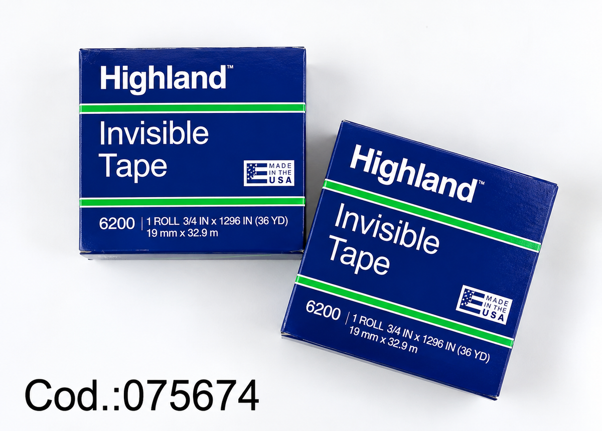 Cinta Adhesiva Invisible Highland 3/4"
