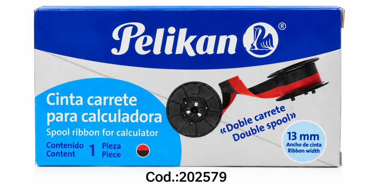 Cinta para Calculadora Pelikan Doble Carrete 13 mm
