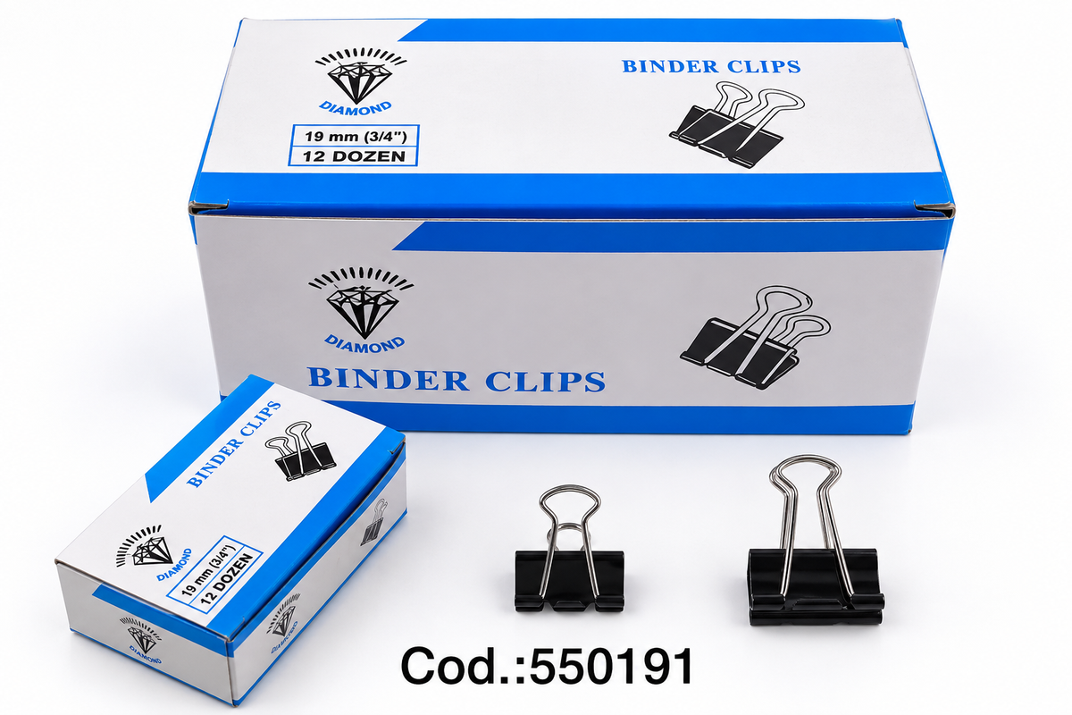 Binder Clips Diamond 19 mm (3/4")