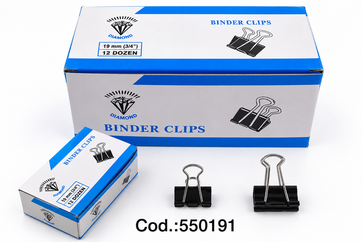 Binder Clips Diamond 19 mm (3/4")
