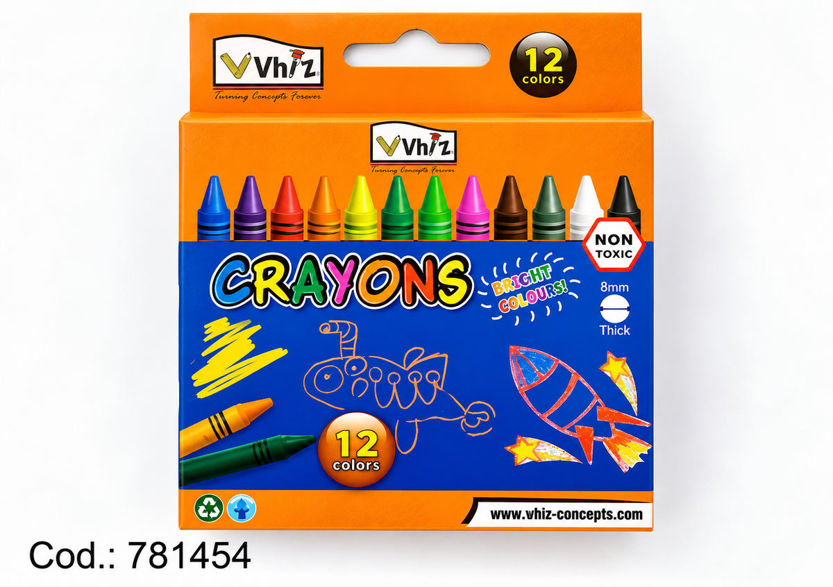 Crayones Vhiz de 12 Colores