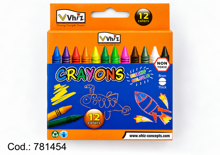 Crayones Vhiz de 12 Colores