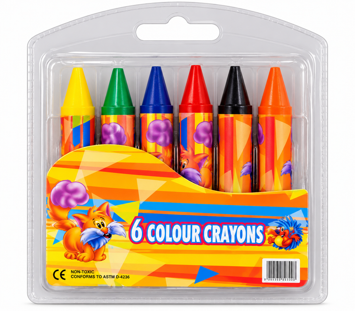 Crayones Jumbo de Colores – 6 Unidades