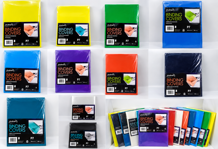 Cubiertas Plásticas para Encuadernación Studmark P7 – Colores