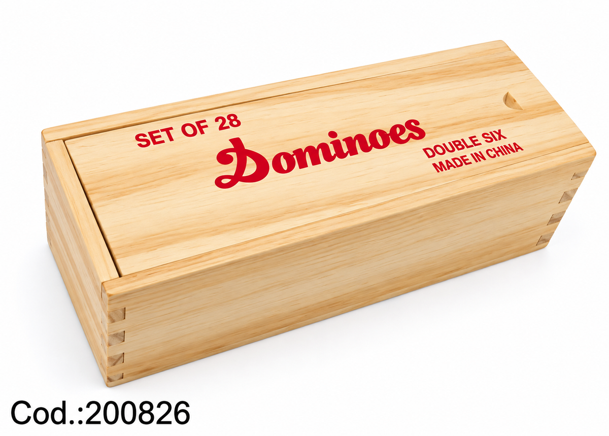 Juego de Dominó Doble Seis en Caja de Madera