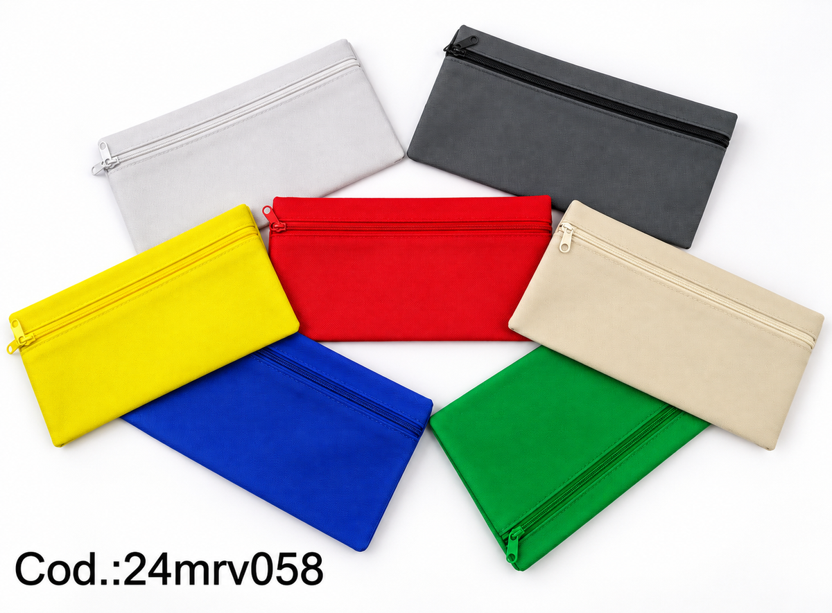 Estuche Escolar con Cierre – Colores Variados