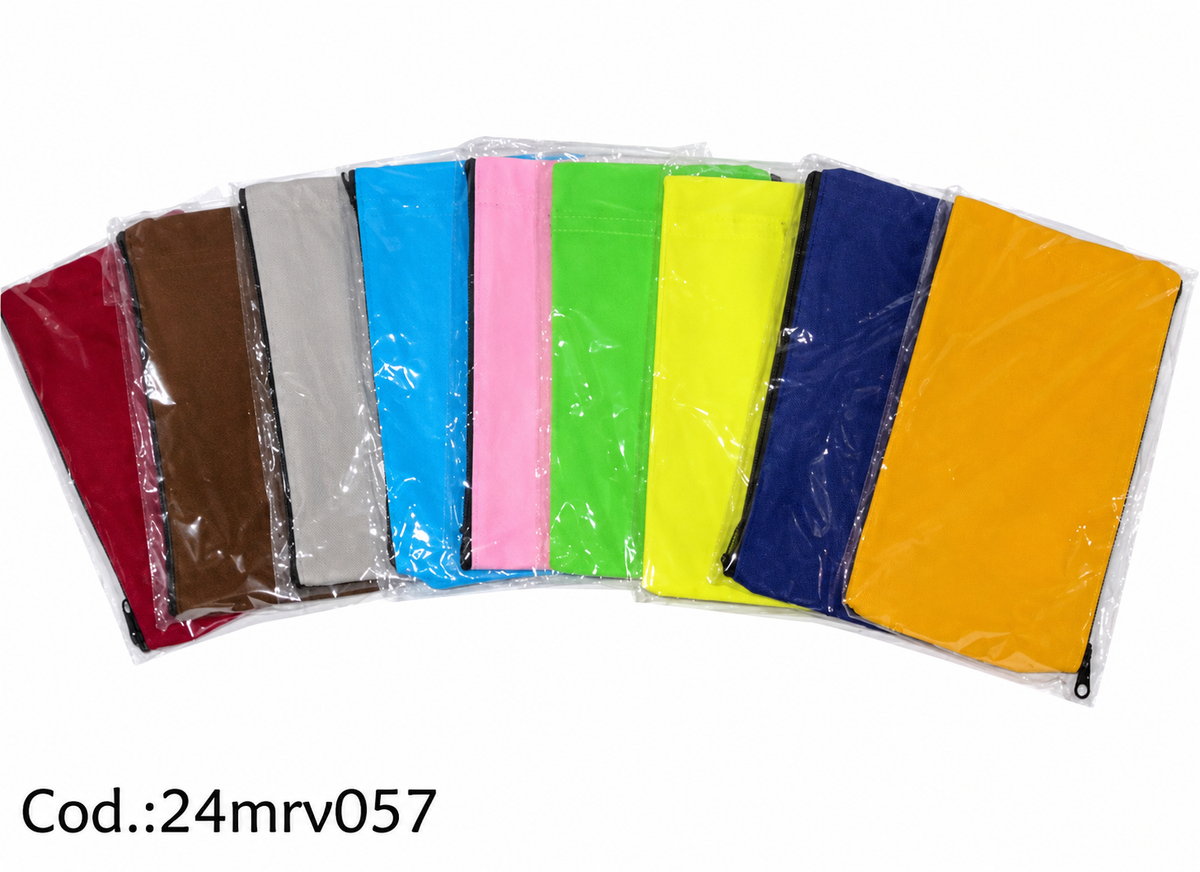 Estuche Escolar con Zíper – Colores Variados
