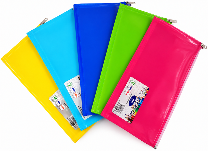 Estuche Escolar con Zíper A6 – Colores Surtidos