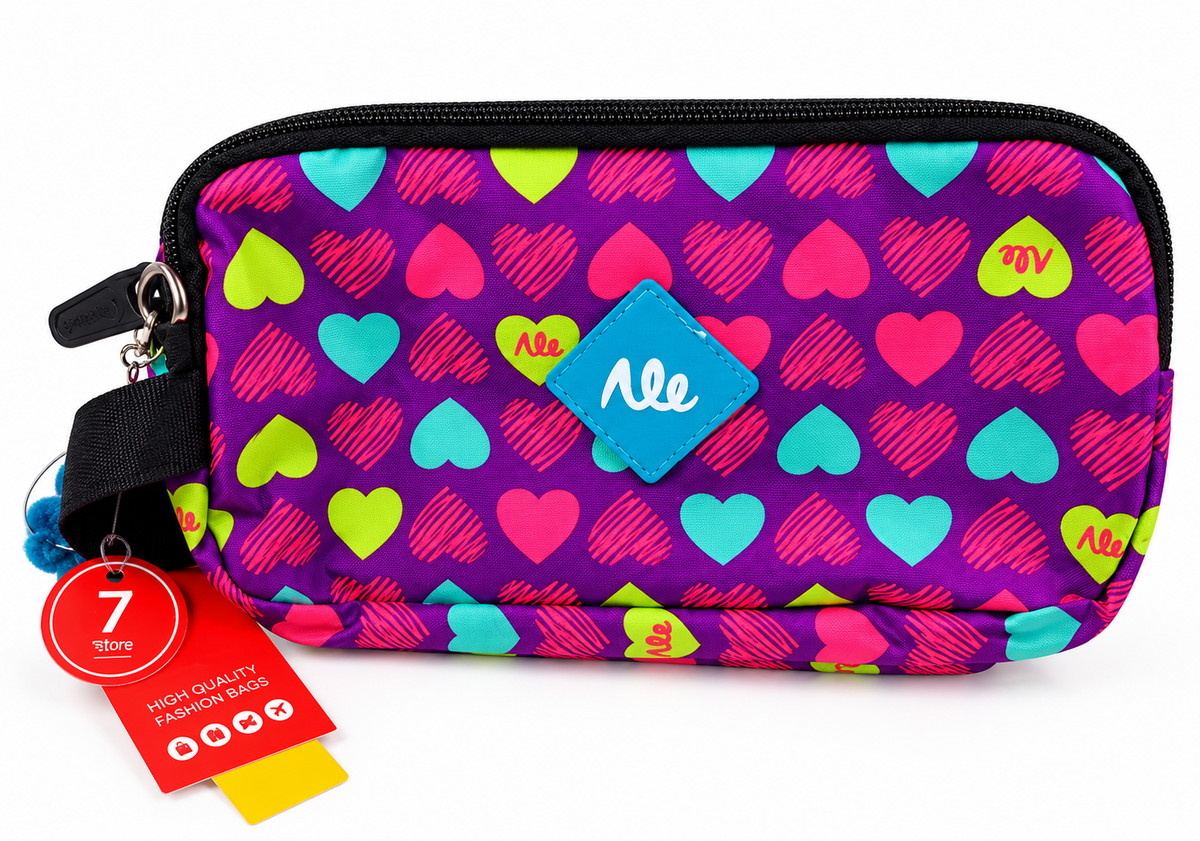 Estuche Escolar Ale con Diseño de Corazones