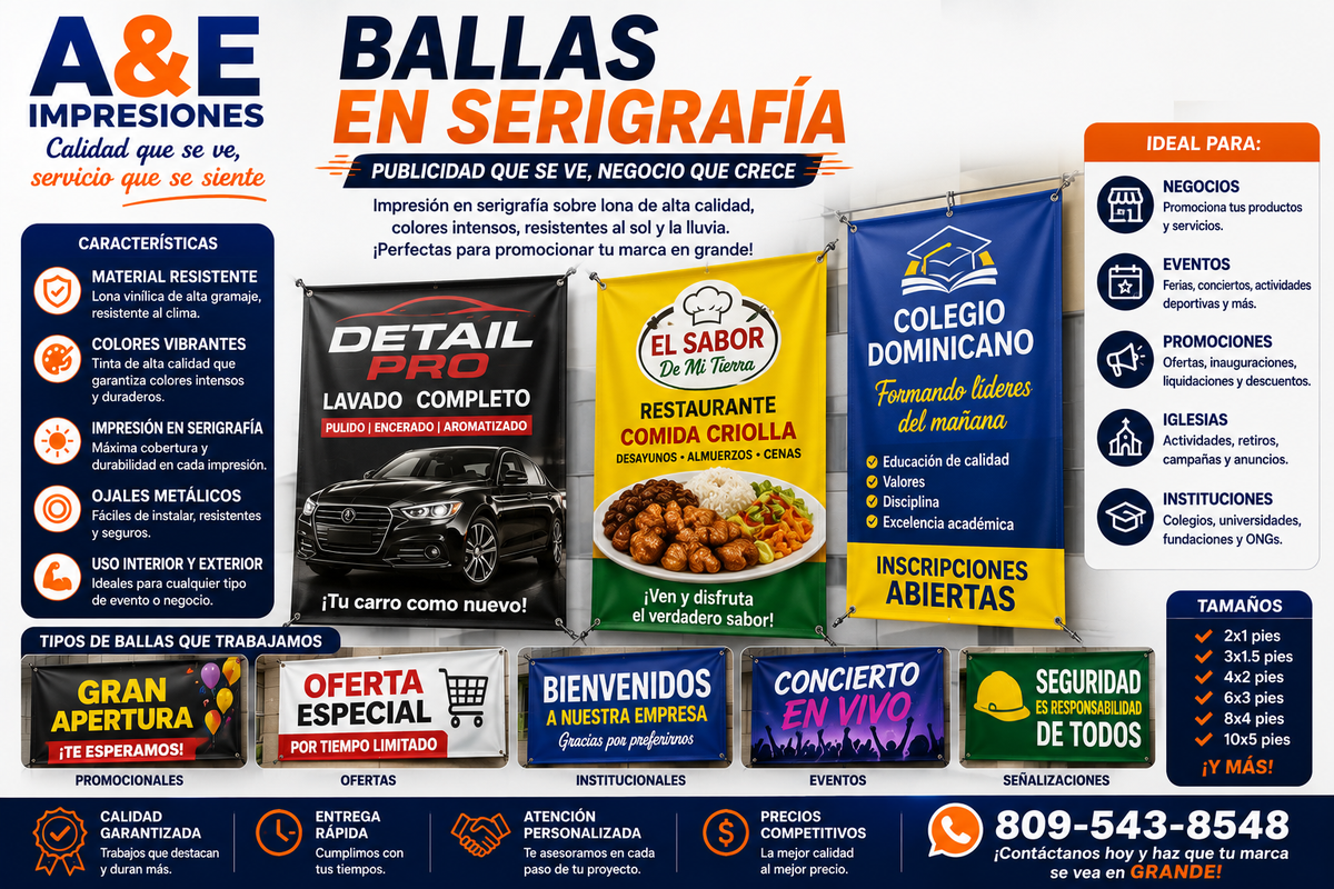 Ballas Publicitarias en Serigrafía