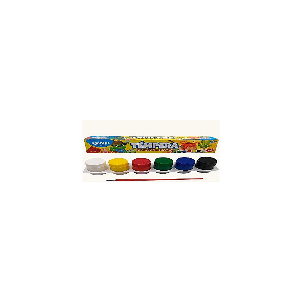 TEMPERA 6 COLORES POINTER WC-22G-6